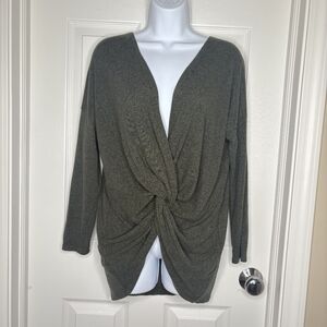 Promesa Dark Green Twist-Front Blouse
